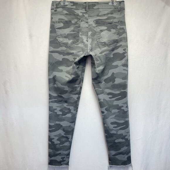 DEMOCRACY Ab Technology Camouflage Mid-Rise Skinny Pants Women Sz 6 Gray Stretch - Picture 4 of 16